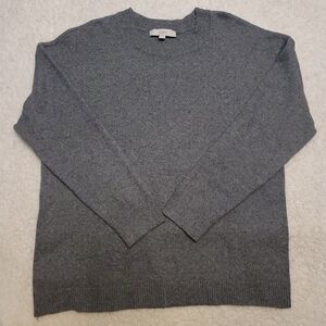 LOFT Gray Crew Neck Sweater Size L